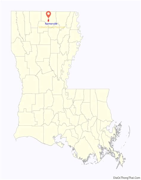 Map of Farmerville town