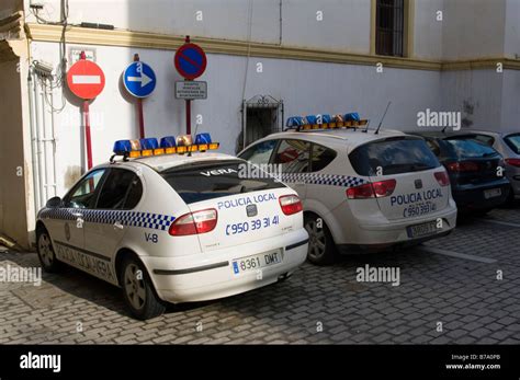 Two Policia Local Spanish Police Cars Vera Almeria Spain Stock Photo ...