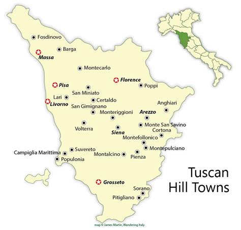 Tuscany Italy Map Of Area - Jobie Lynelle