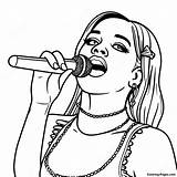 Rihanna Singing On Stage Coloring Page  Pagescom sketch template