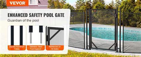 VEVOR Pool Fence Gate, 4 x 2.5 FT Pool Gate for Inground Pools, Pool ...