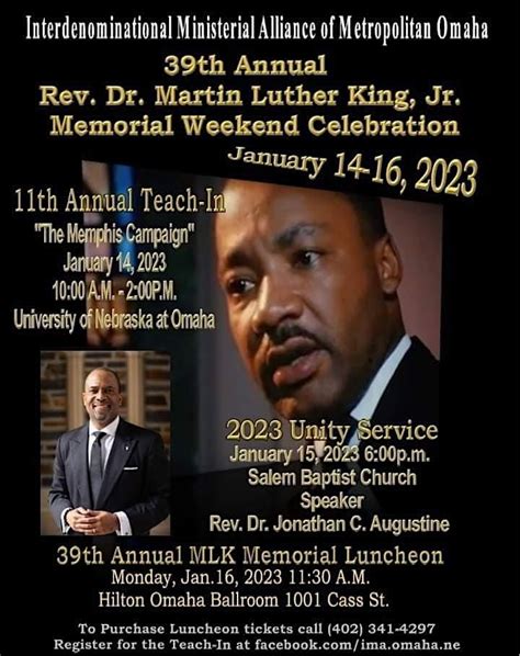 Martin Luther King, JR 2023 Unity Service, Salem Baptist Church, Omaha, January 16 2023 ...