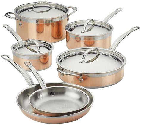 Hestan CopperBond Induction Copper 10 Piece Cookware Set - 31592 in 2021 | Cookware set, Durable ...