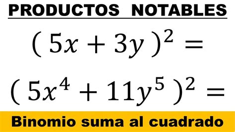 Formula De Binomio Al Cuadrado - Trilosa