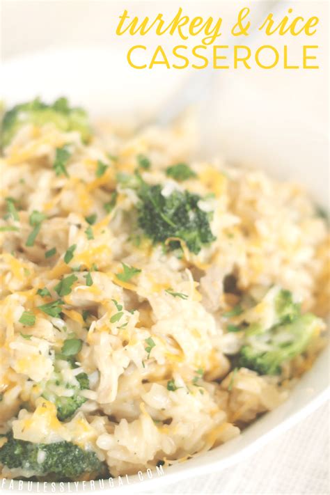 Turkey Broccoli Rice Casserole - Fabulessly Frugal