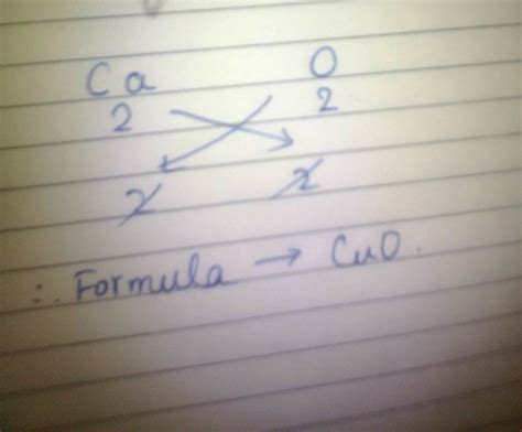 Calcium Oxide Formula