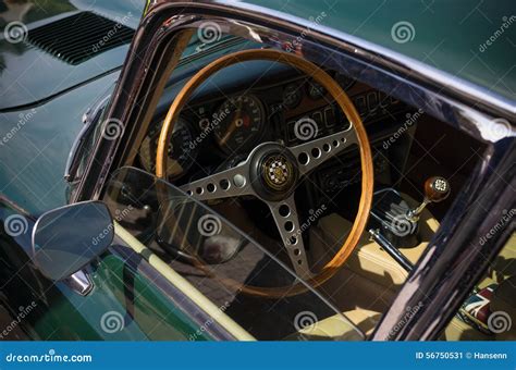 Jaguar e-type interior editorial photo. Image of dashboard - 56750531