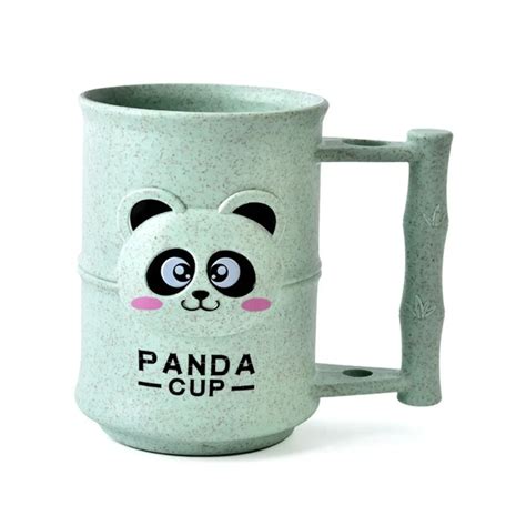 Super cute Cartoon Panda Wheat straw Toothbrush cup Mouth cup Wash cup ...