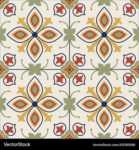 Tuscan tile seamless pattern Royalty Free Vector Image