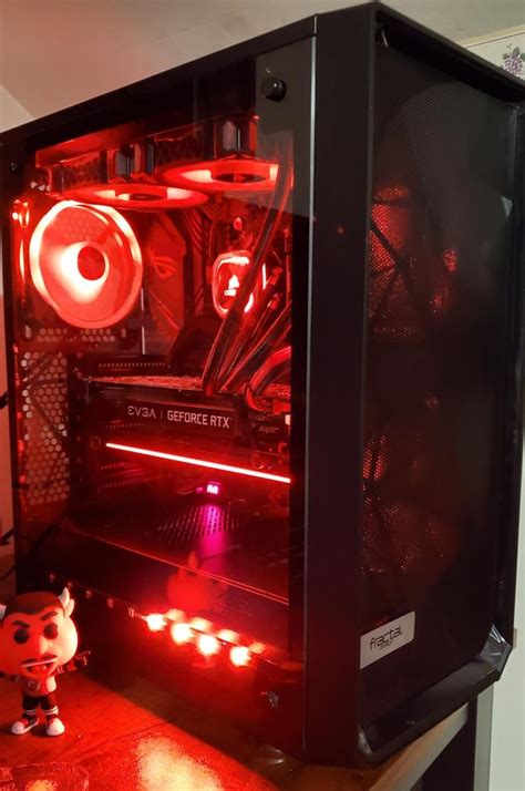 First Corsair RGB (or just R) Black and Red Themed Build. QL fans and ...