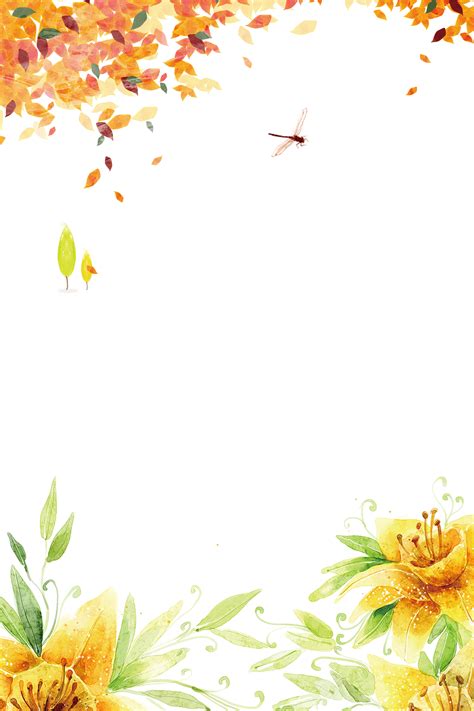 Floral design Yellow Pattern - Fall Border Stock png download - 2666*4000 - Free Transparent ...