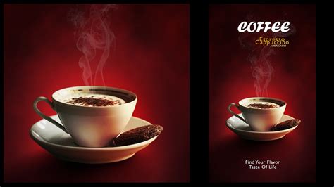 Design a Minimalist Coffee Menu Poster In Photoshop - YouTube