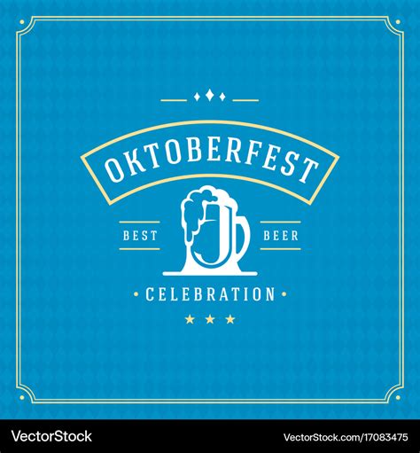 Oktoberfest beer festival celebration vintage Vector Image