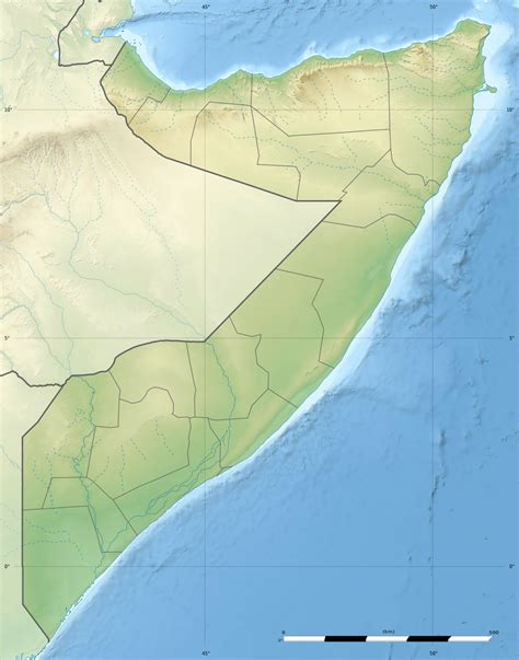 Detailed relief map of Somalia | Somalia | Africa | Mapsland | Maps of the World