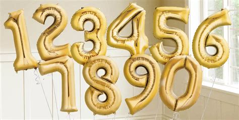 Gold Number Balloons | Party City