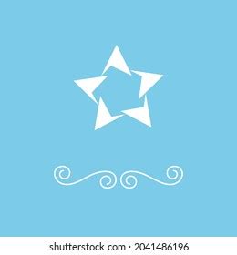 White Star Blue Background Logo Design Stock Illustration 2041486196 ...