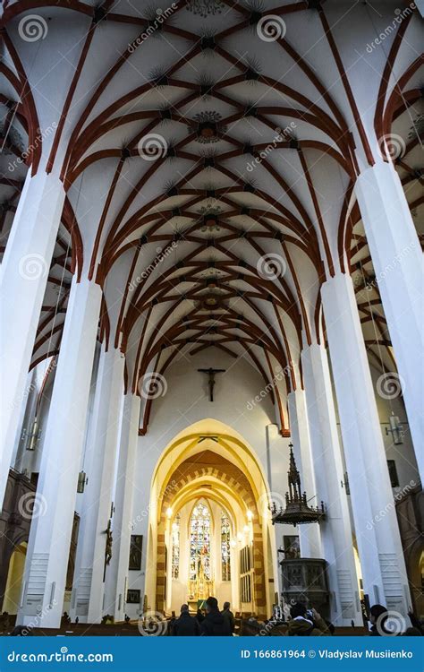 Interior of Lutheran St. Thomas Church Thomaskirche in Leipzig, Germany. November 2019 Editorial ...