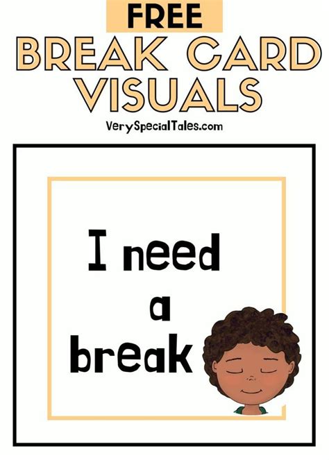 (Printable) Break Cards: How to Use Break Card Visuals at Home, School ...