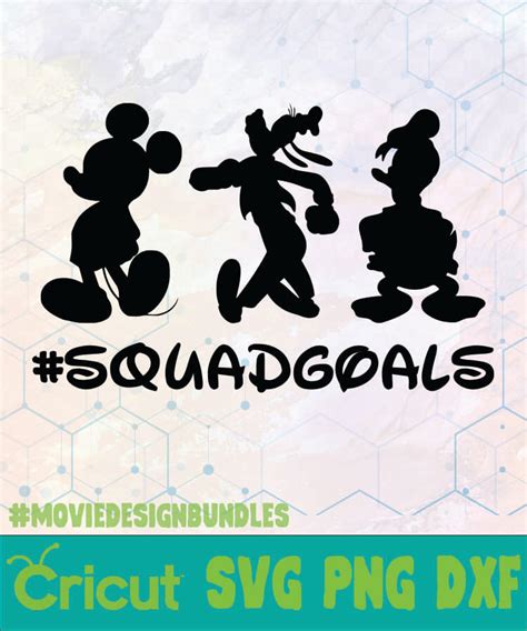 SQUADGOALS MICKEY DISNEY LOGO SVG, PNG, DXF - Movie Design Bundles