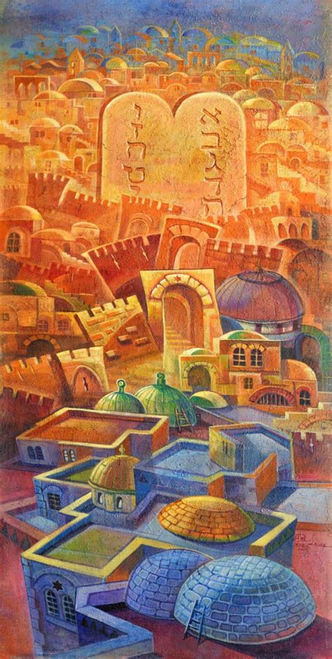 Original Oil Painting: Jerusalem at Night by Alex Levin