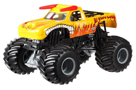 Hot Wheels Monster Jam El Toro Loco Yellow Die-Cast Vehicle, 1:24 Scale ...