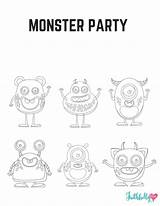 Monster Printables Coloring Pages sketch template