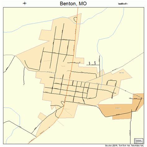 Benton Missouri Street Map 2904798