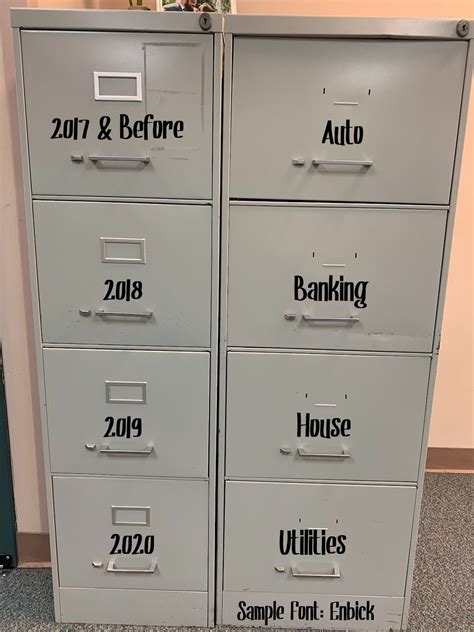 File Cabinet Labels // Office Organization Labels // Custom | Etsy