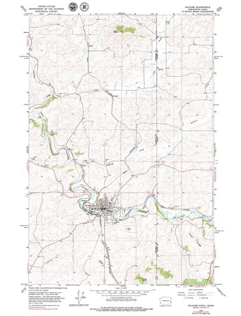 Palouse topographic map, WA, ID - USGS Topo Quad 46117h1