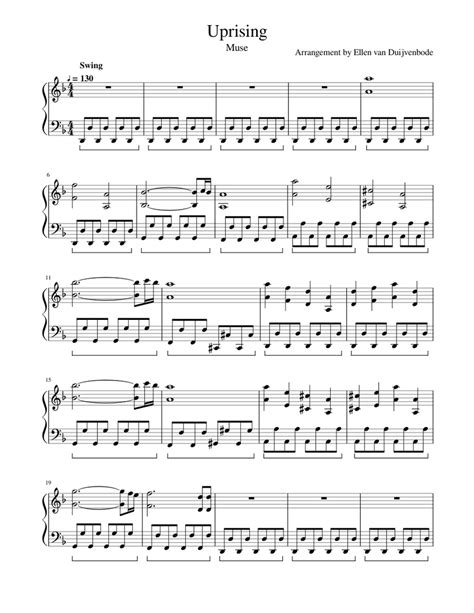 Muse - Uprising Sheet music for Piano (Solo) | Musescore.com