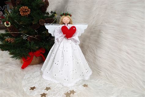 10'' White Angel Tree Topper Christmas Tree Topper - Etsy