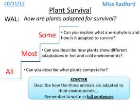 B1.1 Plant adaptations - AQA Core science | Teaching Resources