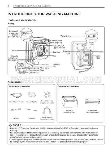 LG WM3997HWA Washer/Dryer Combo Owner's Manual