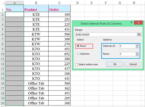 How to numbering every other row in Excel?