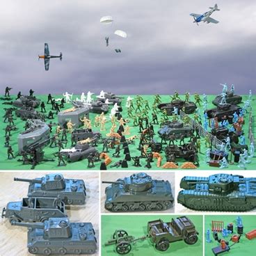 WW II Marx Recast Battleground Plastic Toy Soldier Playset | Best Selection of Plastic and Metal ...