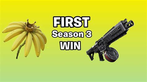 FORTNITE SEASON 3 FIRST WIN! (Mythic Drum Shotgun Gameplay) - YouTube