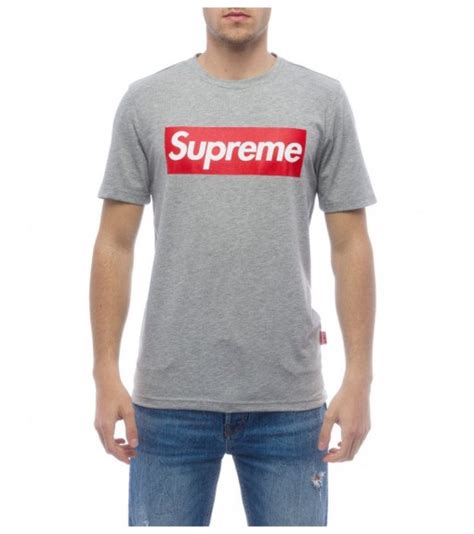 Supreme Men's T-Shirt Sleeve Print Gray 10007-TPR-19-001-30003