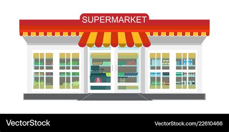 Supermarket grocery store Royalty Free Vector Image