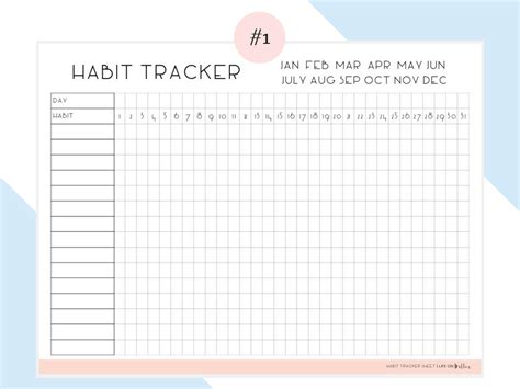 Daily Habit Tracker Free Printables - Life on Waller