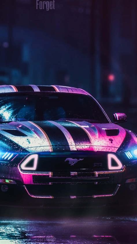 Download Neon Splendor with Ford Mustang RTR Wallpaper | Wallpapers.com