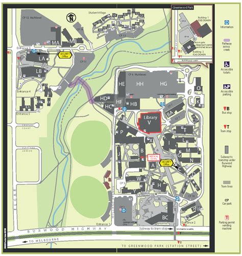 Deakin University Burwood Campus Map