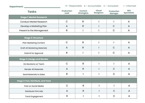 Blank Responsibility Chart Template in Illustrator, PDF - Download | Template.net