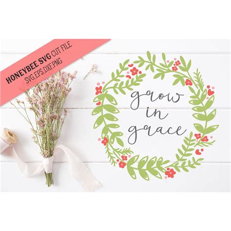 Grow in Grace SVG Cut File - Stitchtopia