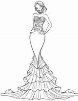 Template 1 Dress Templates Wedding Coloring Pages sketch template