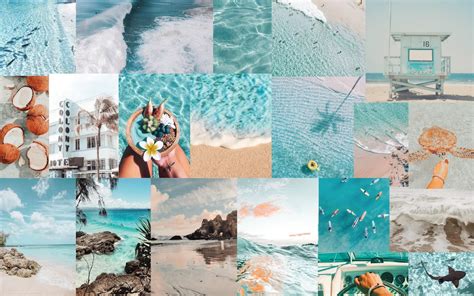 Beachy Aesthetic Wallpaper Collage