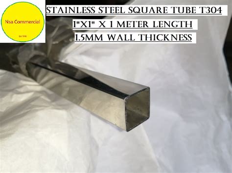 Stainless Steel Square tube 1" x 1" (1.5mm thick) T304 1pc | Lazada PH