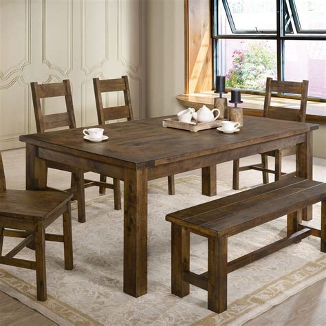 Rustic Dining Room Sets, Wood Dining Bench, Oak Dining Table, Farmhouse Dining, Kitchen Dining ...