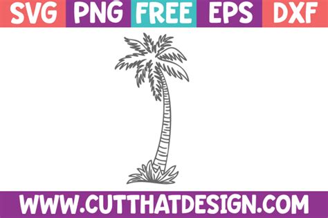 Free Palm Tree Outline SVG | Cut That Design