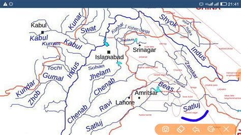 Map Indus River System - Share Map