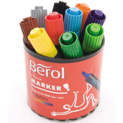 Berol Colour Markers - Assorted - Pack of 12